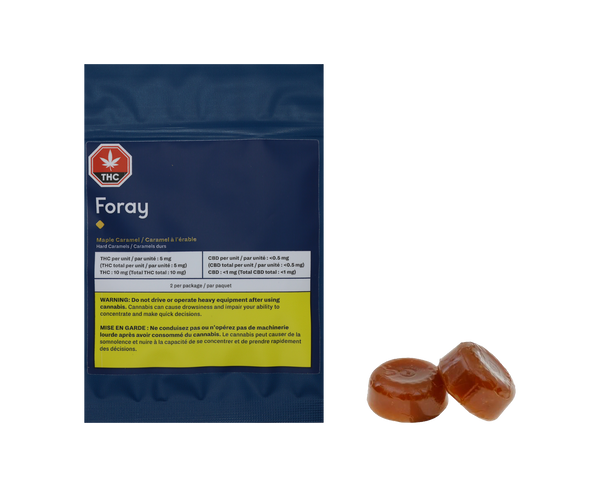Bonbon au caramel et à l'érable THC Foray